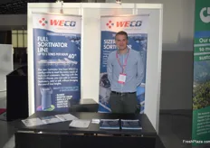 Elias Stenzel, regio sales manager voor WeCo. Weco levert sorteermachines.